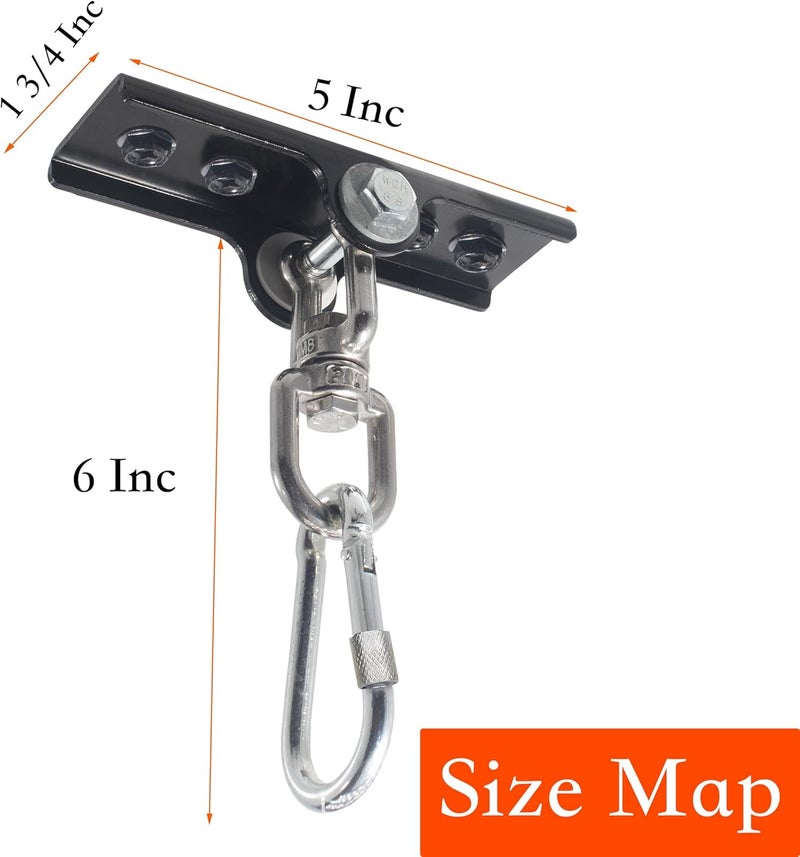 Firofend Upgraded 360° Swivel Heavy Bag Mount for Punching Bag Hanger. Box Bags Hanger for Yoga, Gym, Swing Chairs, and Hammocks Heavy Bags Mount. Punching Bag Hanger, Box Bag Hanger. - Image 3